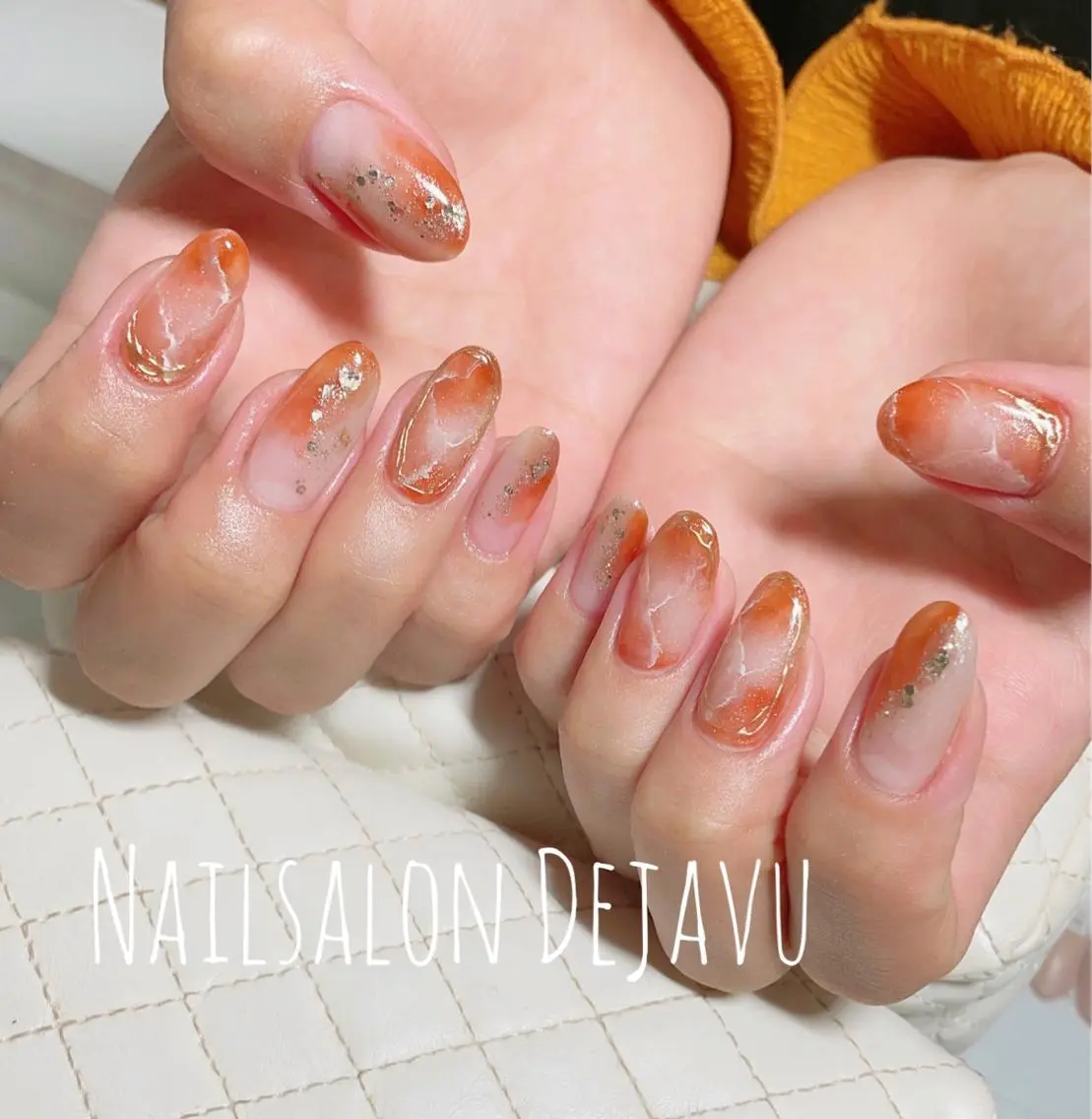 ネイル アートネイル 大理石ネイル(マーブル) ニュアンスネイル 春ネイル Nail salon Dejavu 🌿のネイルデザイン