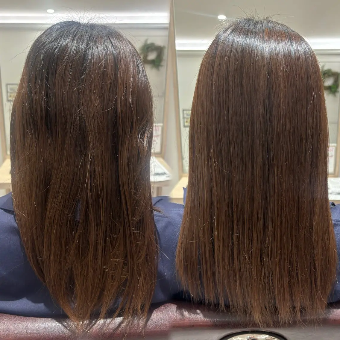 ミディアム パーマ 縮毛矯正 ワンカラー🫧 Moa⚛️のヘアスタイル