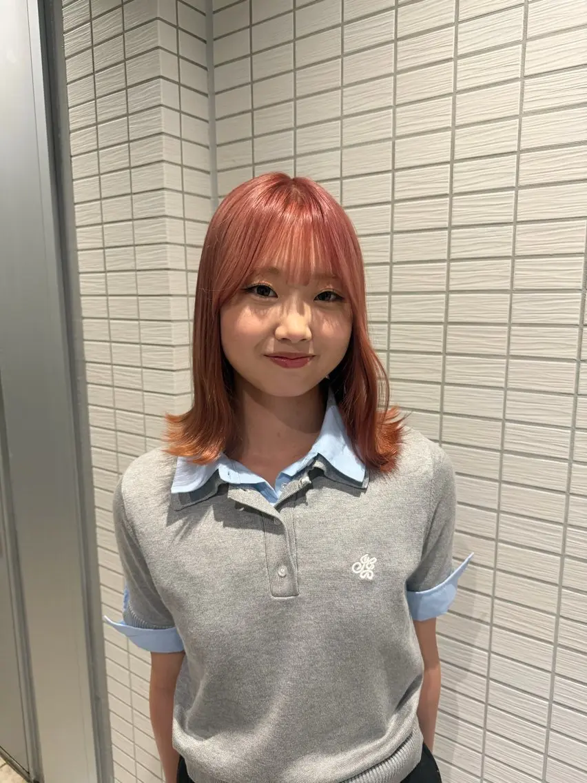 ショート カラー 【暖色カラー+色持ち 重視】💟まなみのヘアスタイル