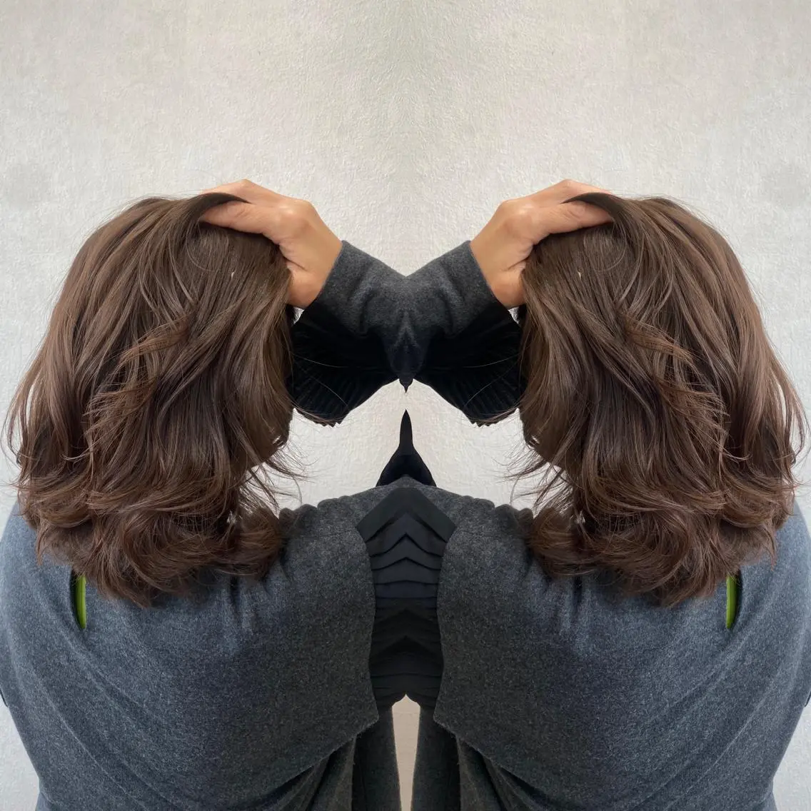 セミロング カラー tocca 💜石田愛結💜のヘアスタイル