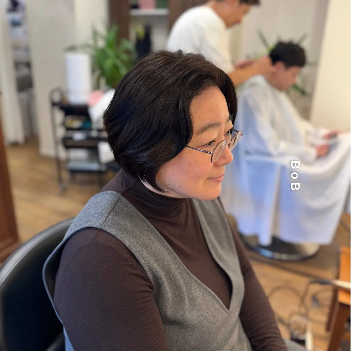 ミディアム カラー ボブ 小顔カット カット ヘアカラー トリートメント ヘアセット しんのすけ /モデルさん募集中のヘアスタイル