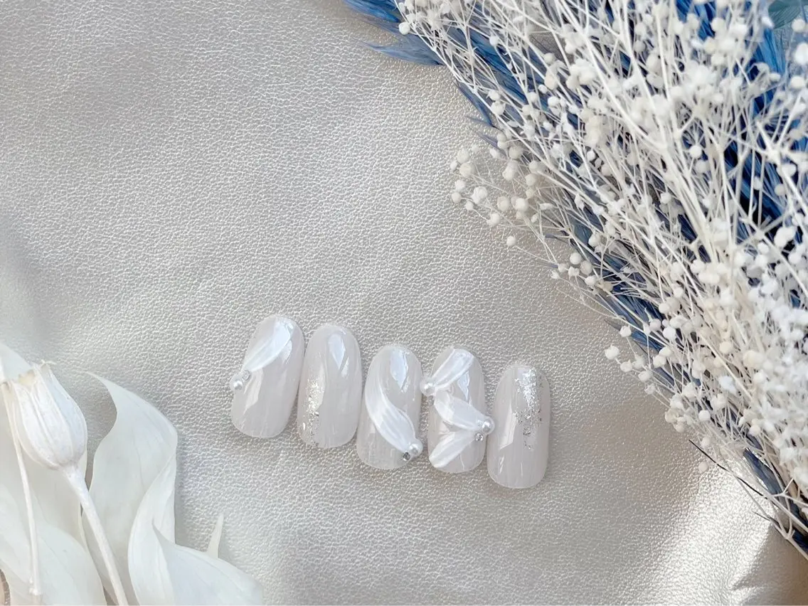 ネイル オーロラネイル フットネイル フレンチネイル ジェルネイル 韓国ネイル ハンドネイル kiki nail &brow二子玉川のネイルデザイン