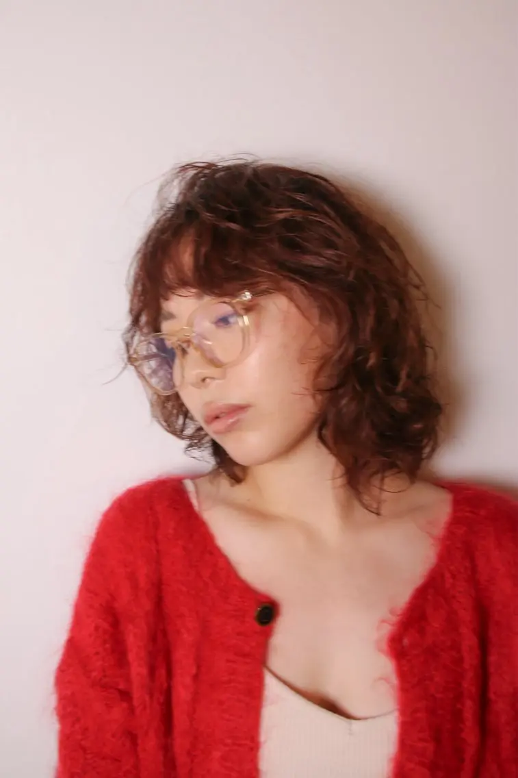ショート カラー パーマ 艶カラー⁑ナチュラル ⁑中屋恵美🍃のヘアスタイル