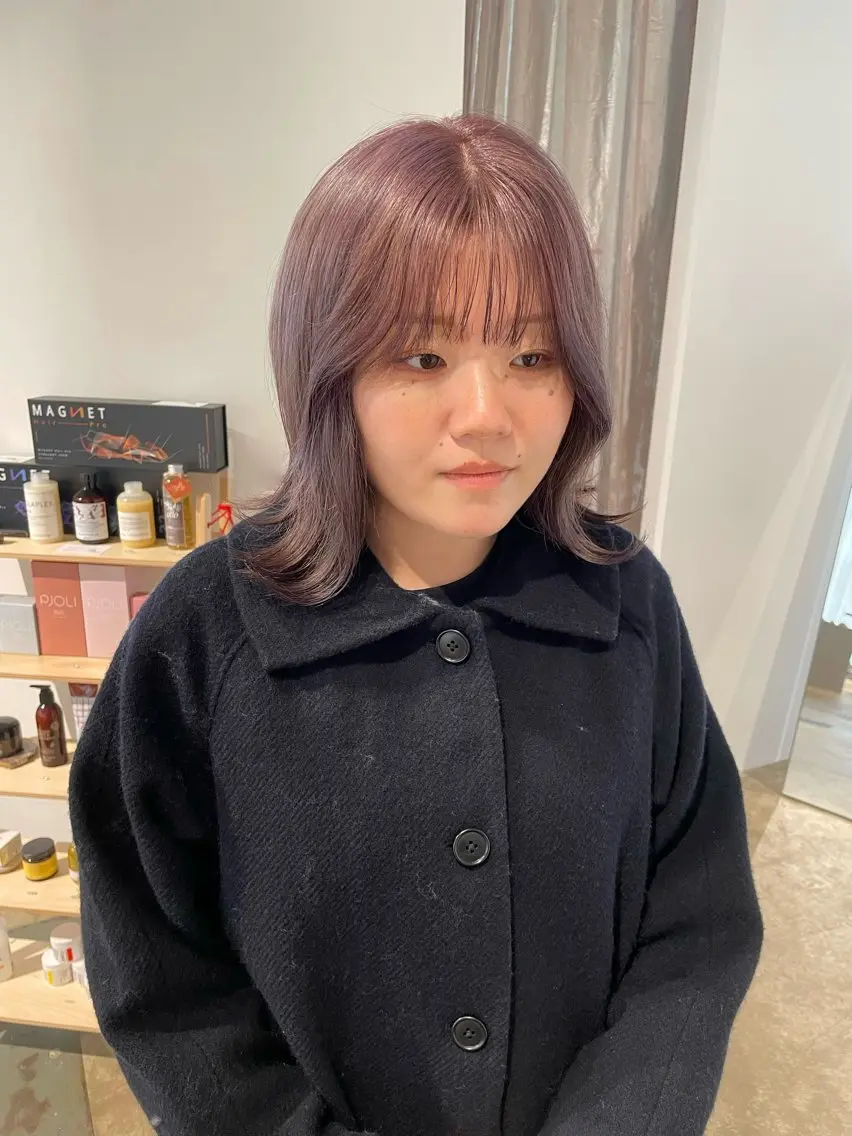 ミディアム カラー 似合わせカット🫧/ パーマ🥇/KIBEのヘアスタイル