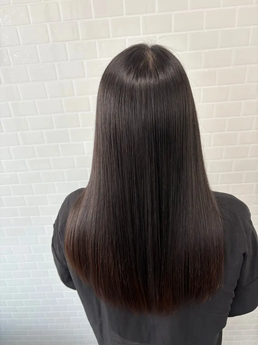 ロング パーマ 髪質改善 縮毛矯正 ストレートパーマ 高久 翔大のヘアスタイル