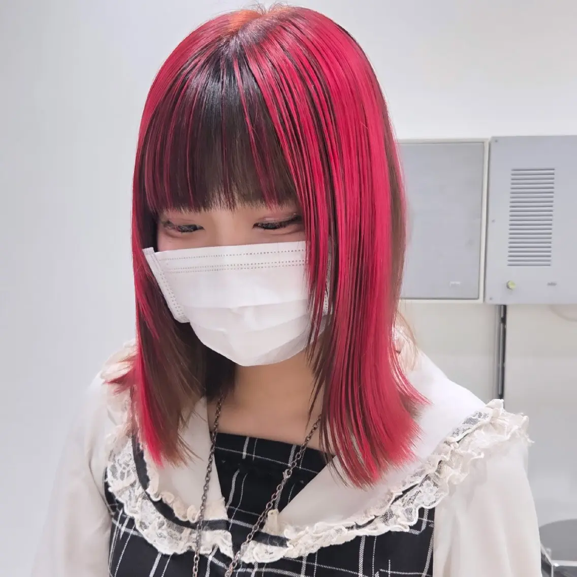 カラー ミディアム ベージュカラー ブリーチ デザインカラー ピンクカラー ピンクベージュ ヘアカラー 天神駅徒歩③分/ボブ 透明感カラー特化✨️のヘアスタイル