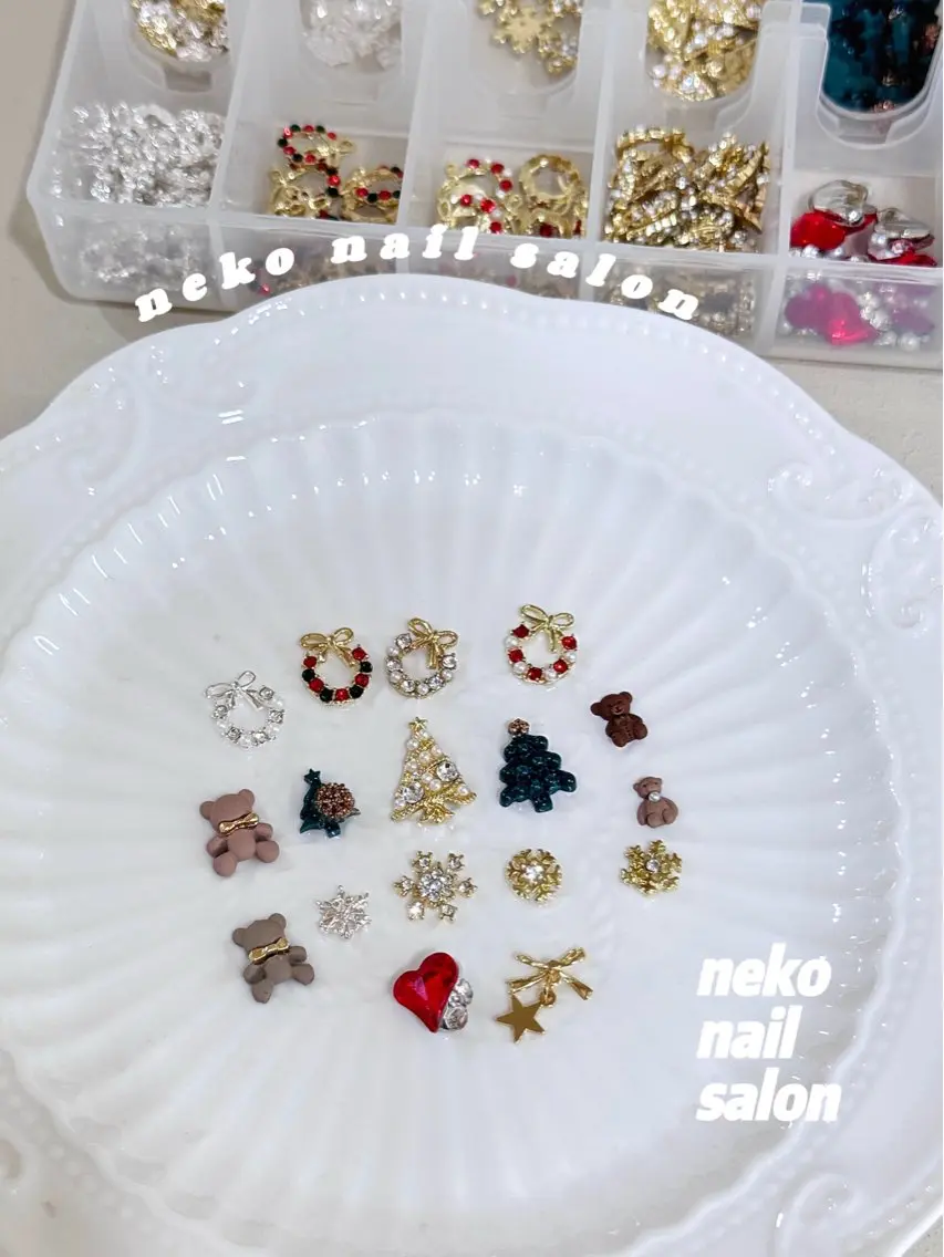 ネイル 持ち込み 冬ネイル クリスマス ハンドネイル neko nailのネイルデザイン