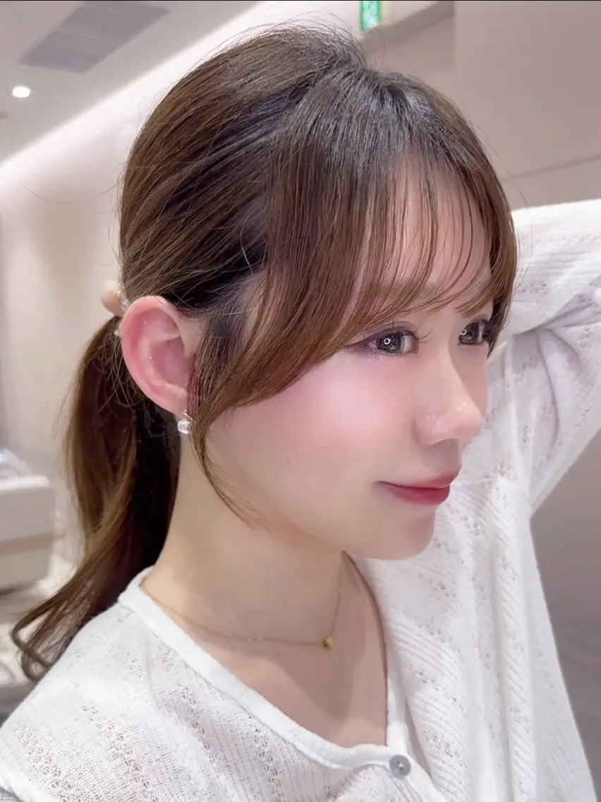 ミディアム カラー カット ヘアカラー トリートメント ヘッドスパ ヘアセット 韓国ヘア/レイヤー/ 顔まわり/りょーとのヘアスタイル