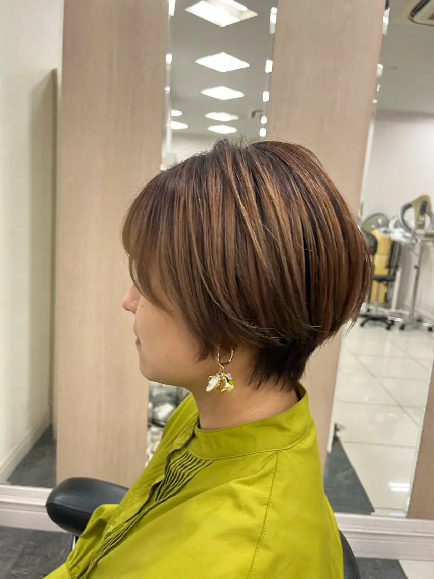 ショート ボブ ショートヘア バレイヤージュ/ヘア アレンジ/shionのヘアスタイル