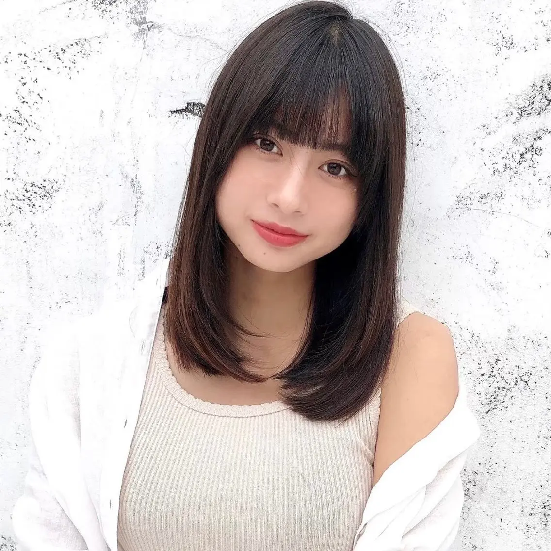 ミディアム カット ヘアカラー トリートメント 縮毛矯正/髪質改善 表参道/千田大地のヘアスタイル