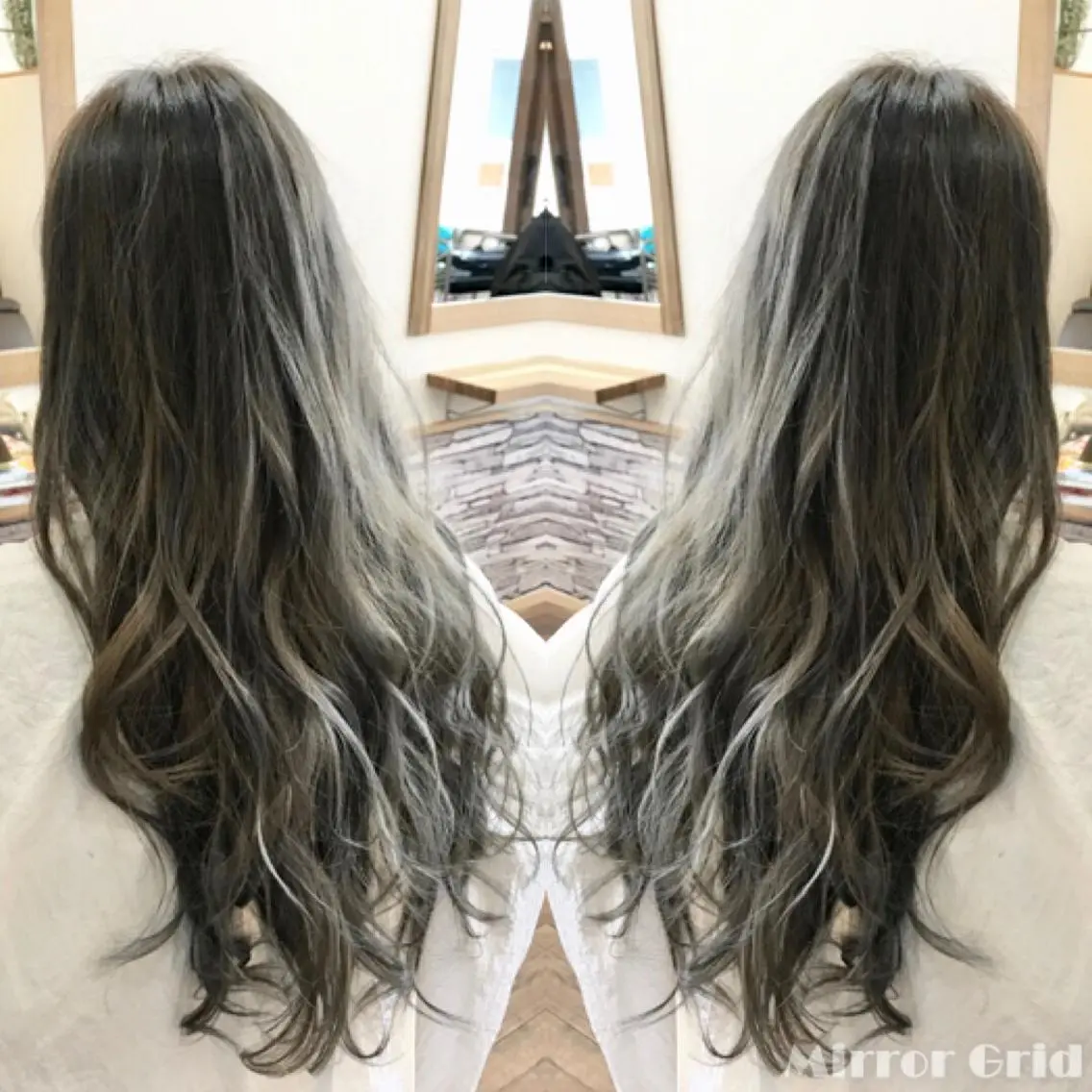 ロング カラー グレージュ N-plants 和泉中央店のヘアスタイル