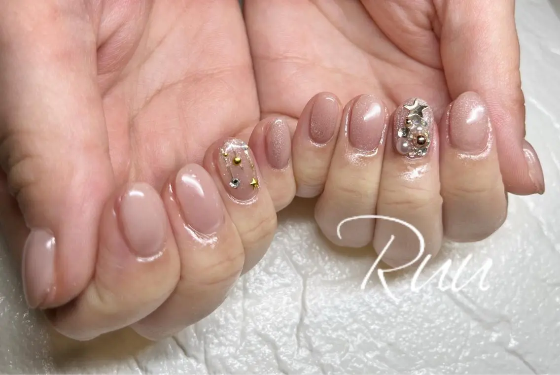 ネイル アートネイル フットネイル フレンチネイル キラキラネイル 韓国ネイル Nail salon Ruuのネイルデザイン