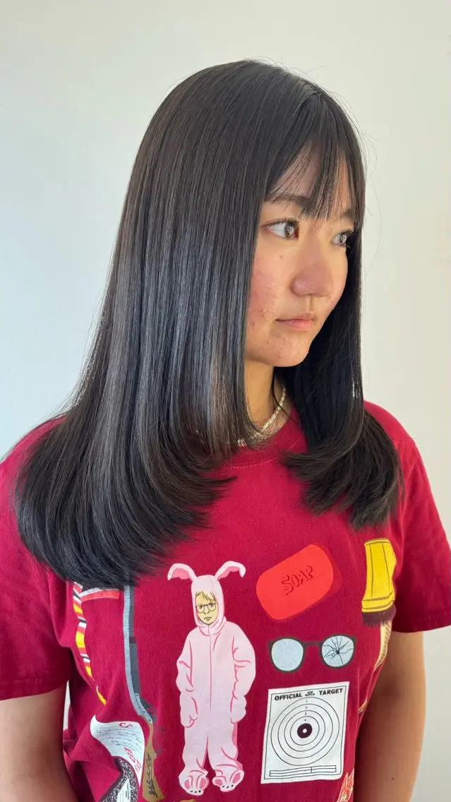 ロング カラー レイヤーカット カット ヘアカラー 💜ྀིメンズカット 無料💜ྀིリオのヘアスタイル