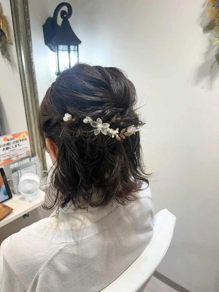 ミディアム ヘアセット 🎀 ヘアセット 縮毛矯正/ハルナ🎀のヘアスタイル