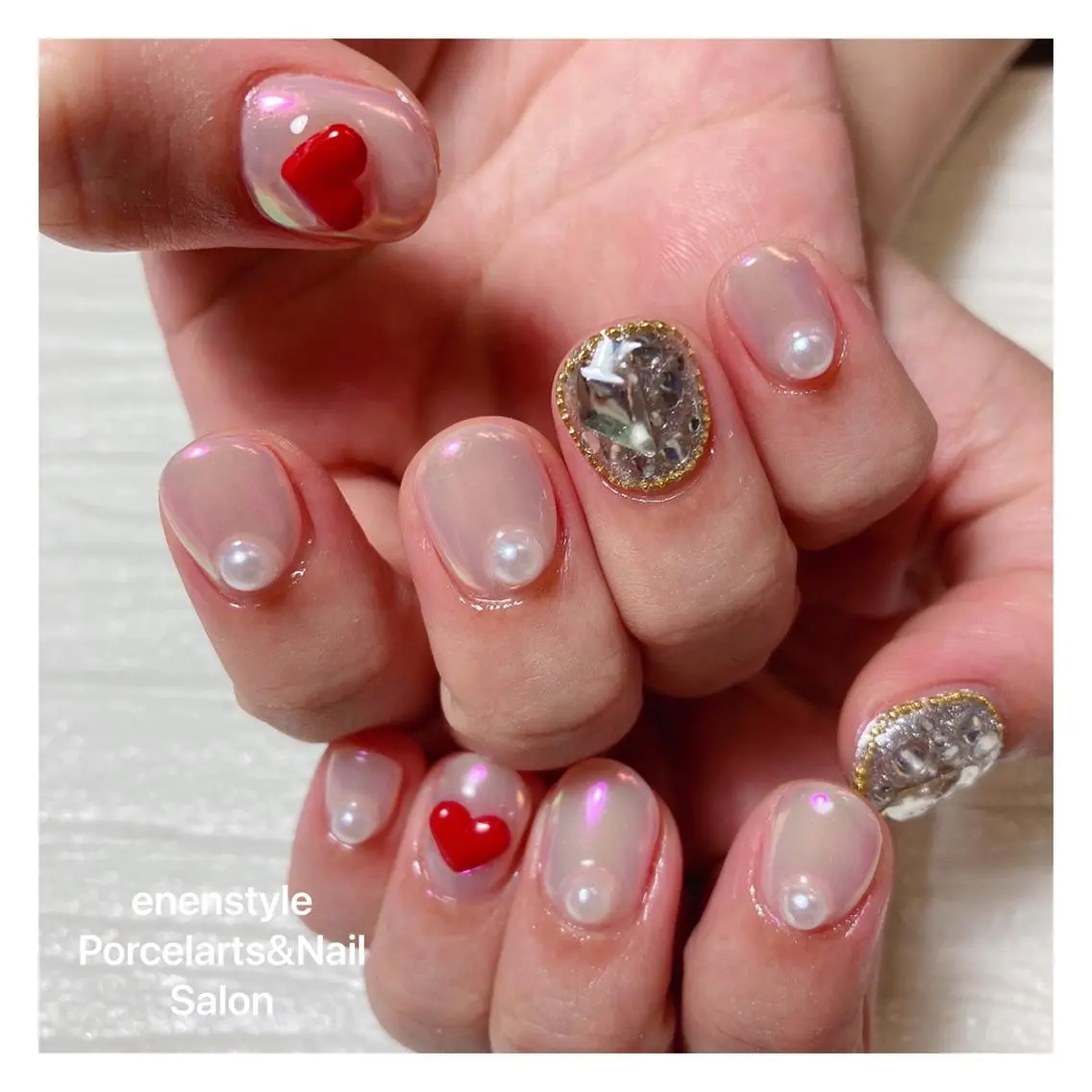 ミディアム ネイル 🐾enen style 🐾のネイルデザイン