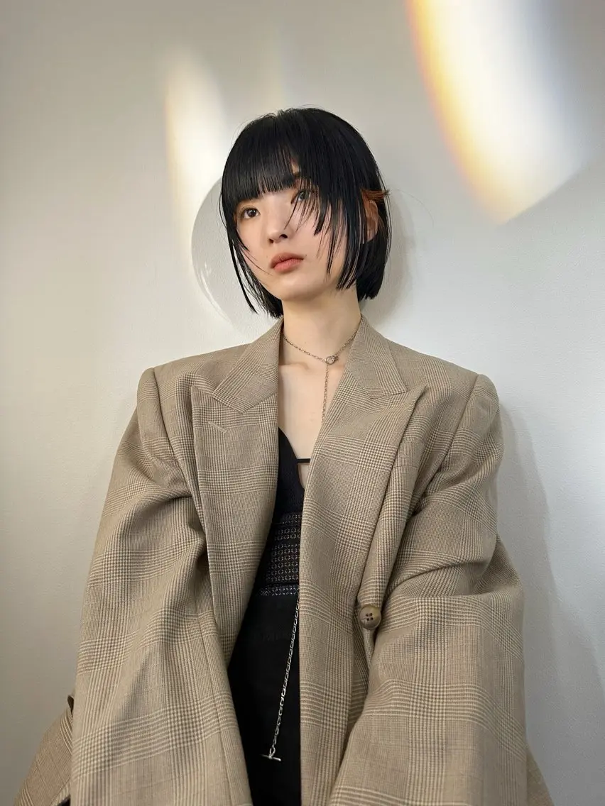ショート カラー カット ヘアカラー パーマ /レイヤー 榛地渉馬 /矢場町のヘアスタイル