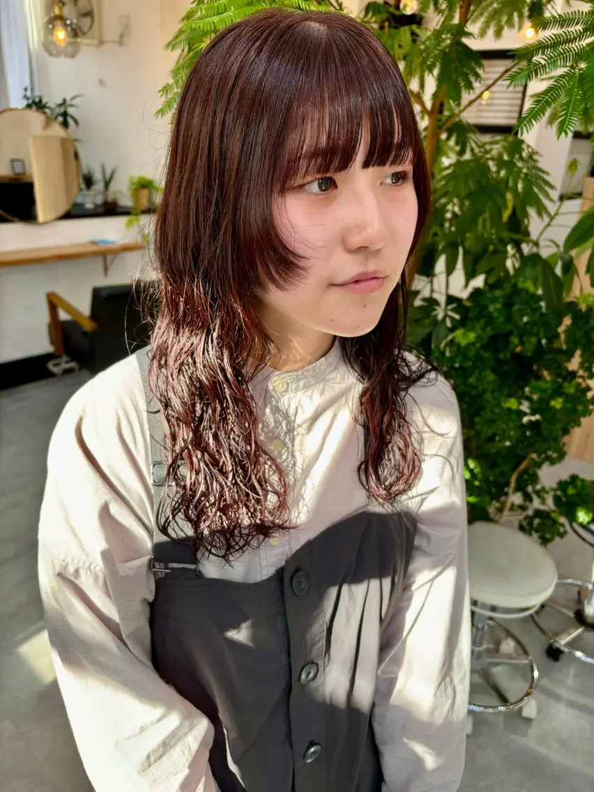 ロング カラー パーマ 顔まわりレイヤー レイヤーカット CARICIA🌱 masaeのヘアスタイル