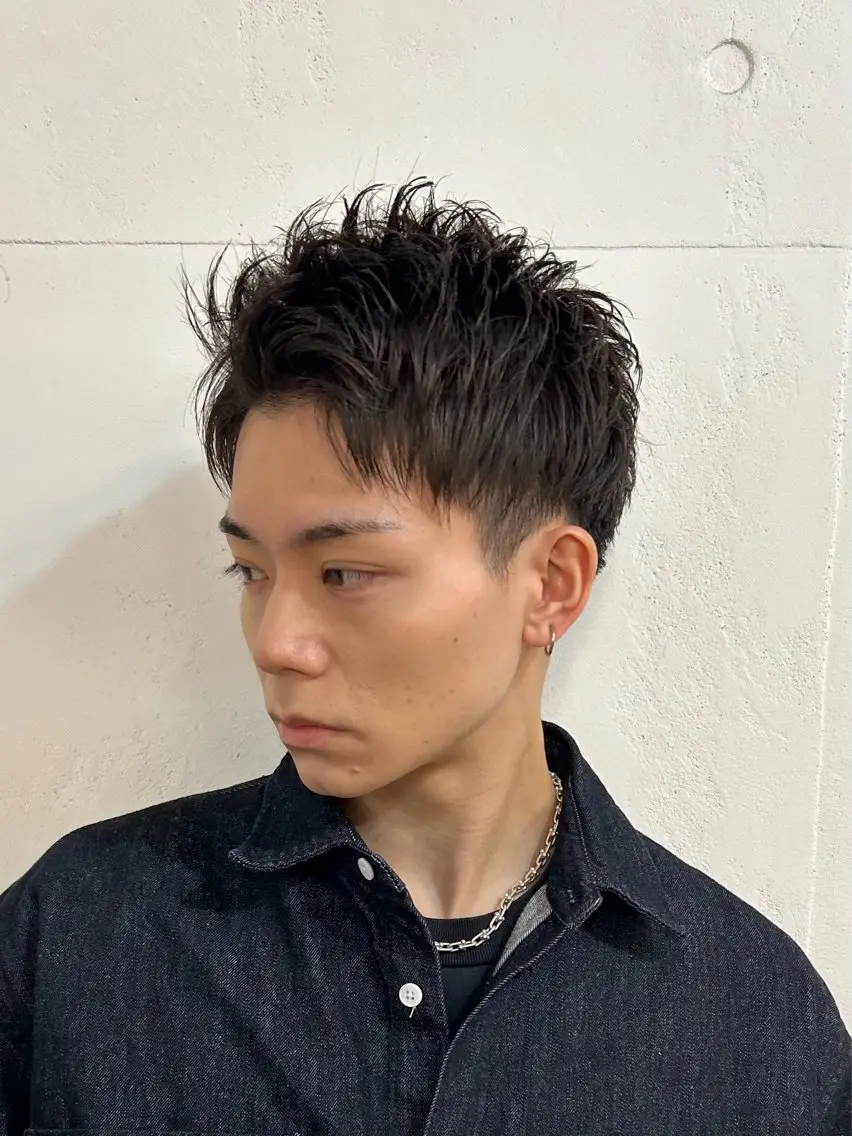 メンズ アップバング 刈り上げ カット メンズ特化美容師 水野友貴のヘアスタイル