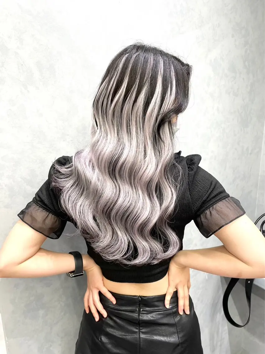 ロング シールエクステ ボブ エクステ ハイライト 髪質改善 🦋韓国hair🦋 エクステ店長sakiのヘアスタイル
