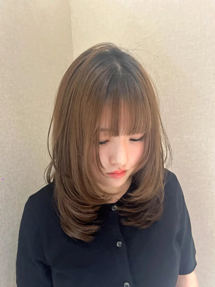 ミディアム カット トリートメント 外川 生純美ೀ🌝のヘアスタイル