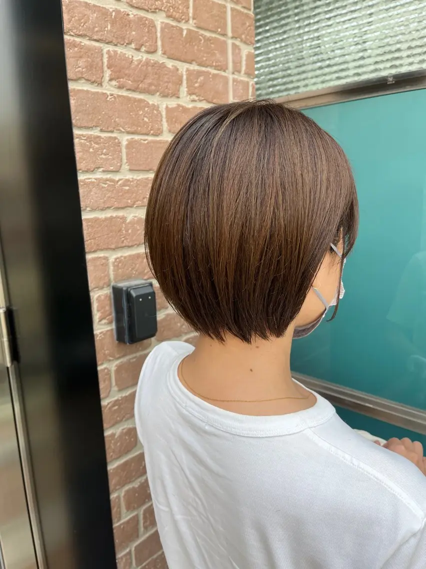 ショート カラー パーマ メンズ キッズ 久木原 ゆりのヘアスタイル