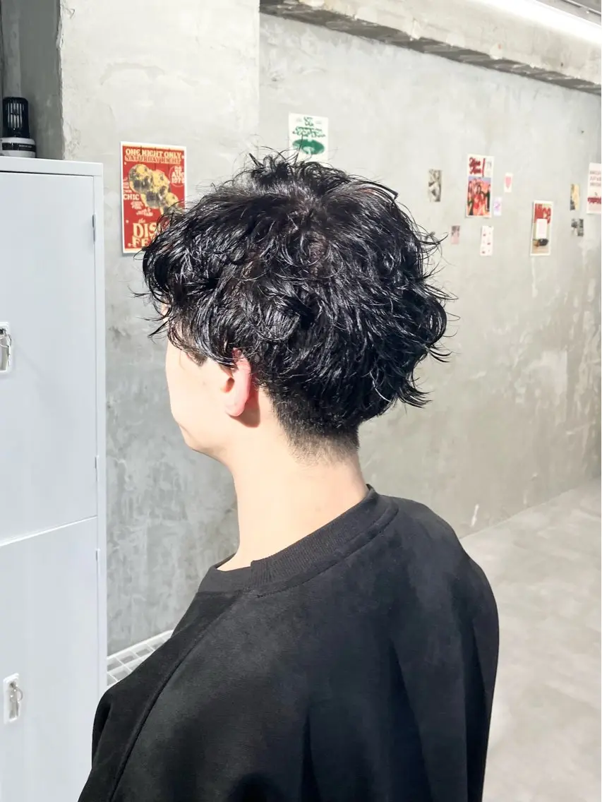 ショート パーマ メンズ カット パーマ トリートメント door white hideのヘアスタイル
