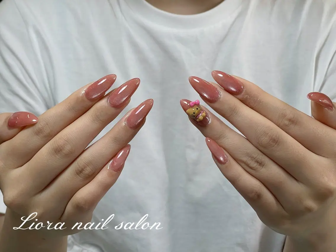 ネイル チークネイル フットネイル フレンチネイル ジェルネイル ガーリー ハンドネイル Liora nailのネイルデザイン