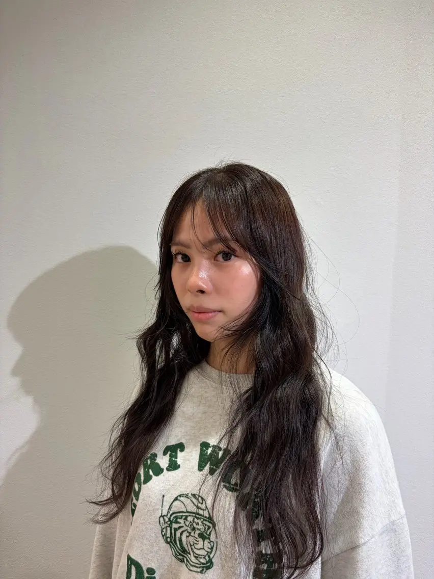 ロング カラー アッシュ アッシュブラウン ブラウンカラー yu riのヘアスタイル
