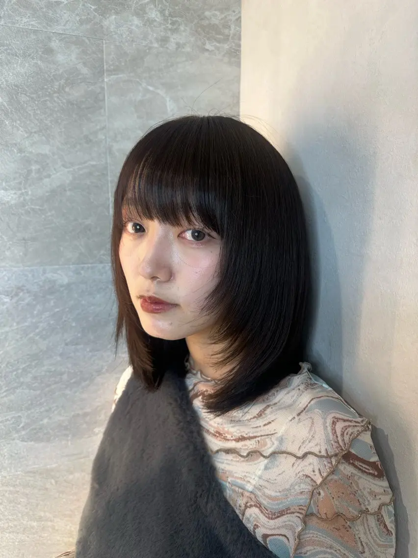ミディアム ハイレイヤー レイヤーカット カット ヘアカラー 縮毛矯正/ ✨艶髪/芦川優磨のヘアスタイル