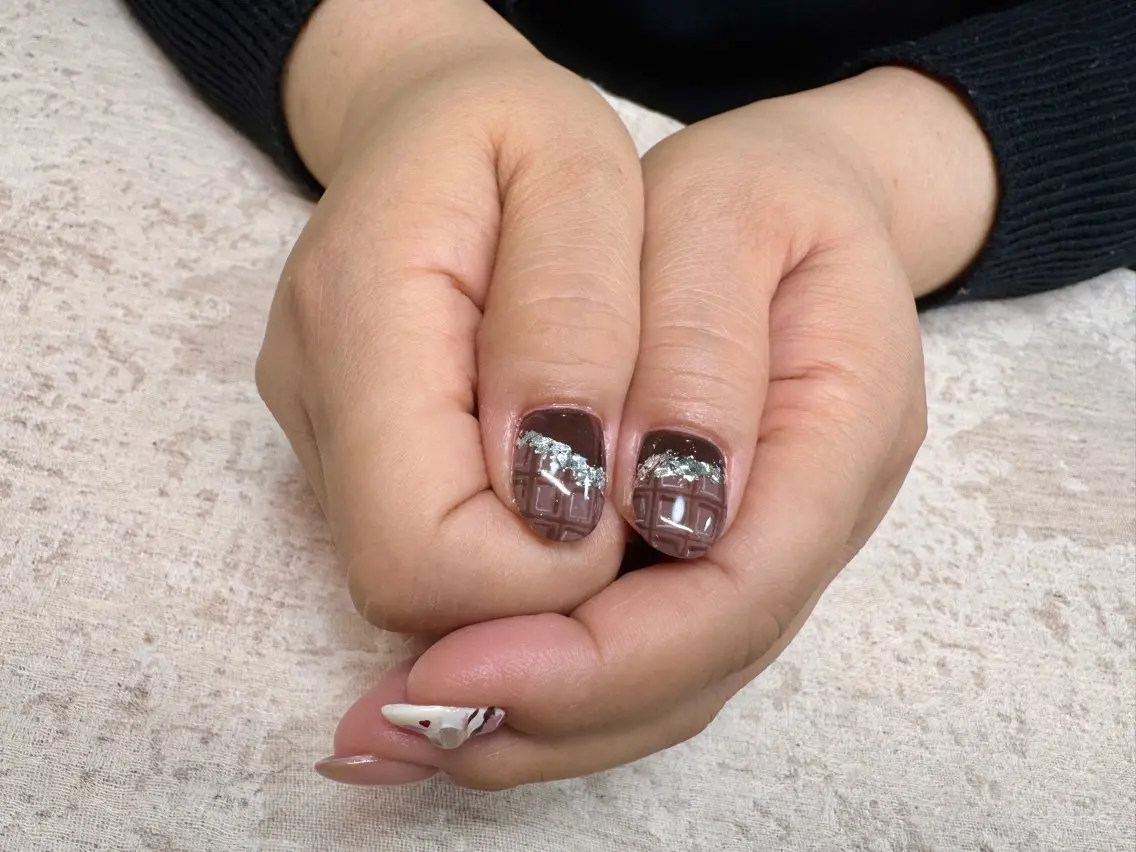 ネイル バレンタイン ハンドネイル pointillé .ayaのネイルデザイン