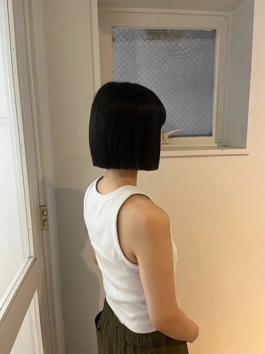 ショート カット ヘアカラー トリートメント Koyukiレイヤー /ボブ/柔カラー🧈のヘアスタイル
