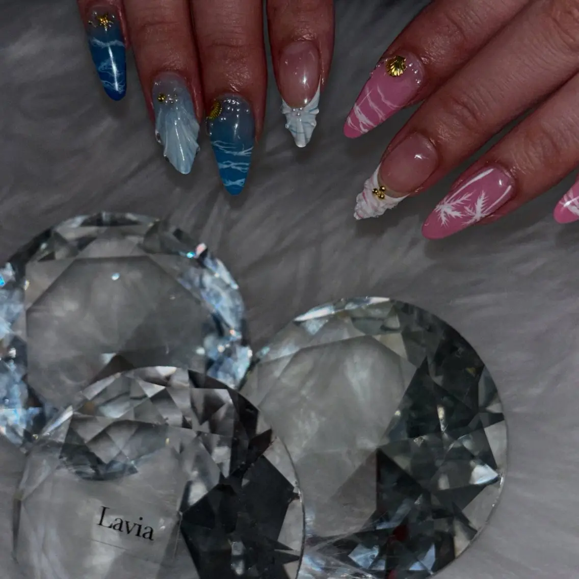 ネイル ロングネイル Lavia❄️ kahoのネイルデザイン