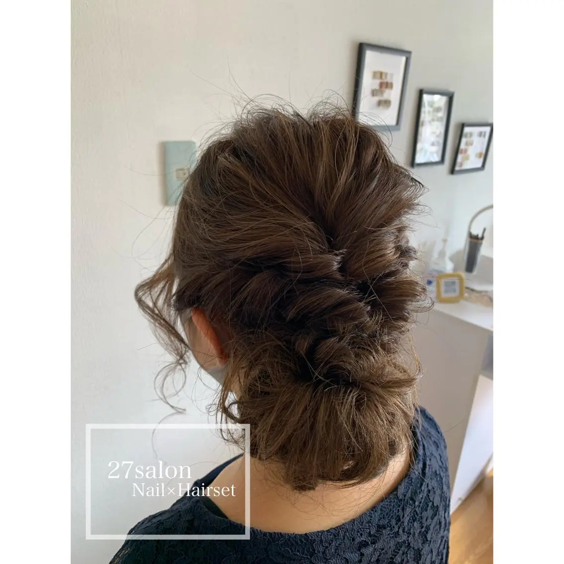 ヘアアレンジ 結婚式・ブライダル 入学式 卒業式のヘアスタイル ヘアセット 27salon yuinaのネイルデザイン