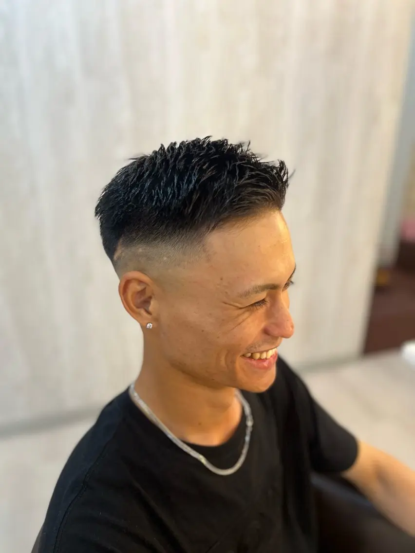 ショート メンズ フェードカット 🤍ななこ🤍 カットモデル募集✌️のヘアスタイル