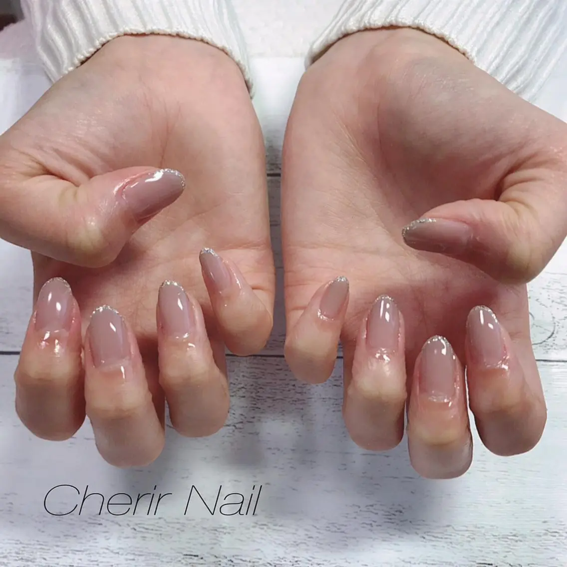 ネイル カジュアル 成人式 グラデーション シンプルネイル 冬ネイル Cherirnail kaoriのネイルデザイン