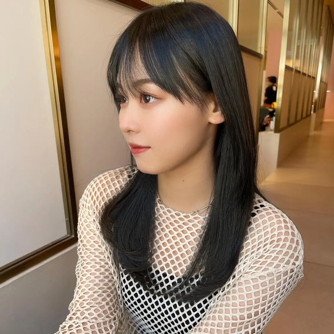 ロング カラー パーマ ヘアアレンジ カット 縮毛矯正 顔周り特化/韓国ヘア /レイヤー/吉野幸大のヘアスタイル