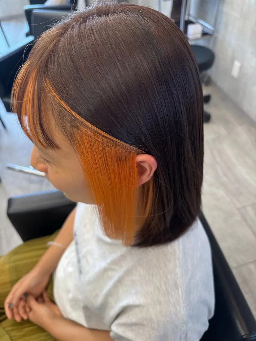 ミディアム ヘアカラー トリートメント ՏKIᒪᒪ石岡店 本田のヘアスタイル