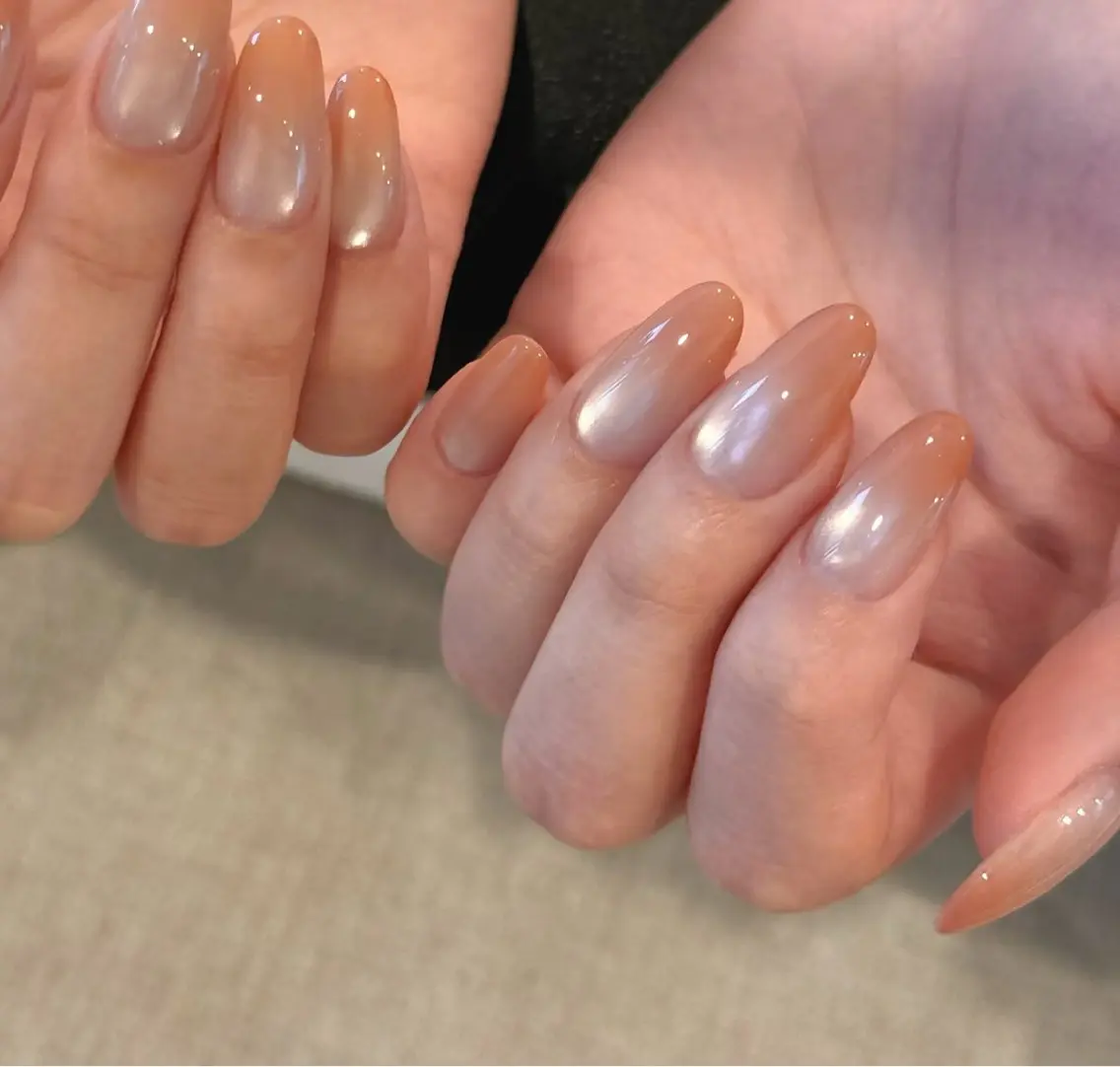 ネイル ハート 韓国ネイル マグネットネイル オフィスネイル ワンカラーネイル ハンドネイル Lynn_ Nailのネイルデザイン