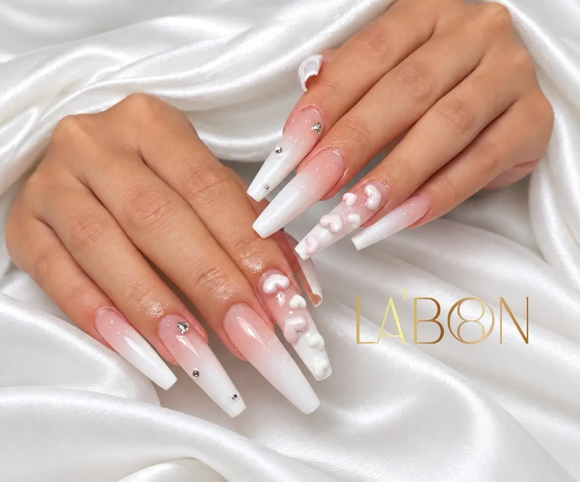 ネイル アートネイル ジェルネイル キラキラネイル 韓国ネイル ロングネイル Labon Nails Artのネイルデザイン