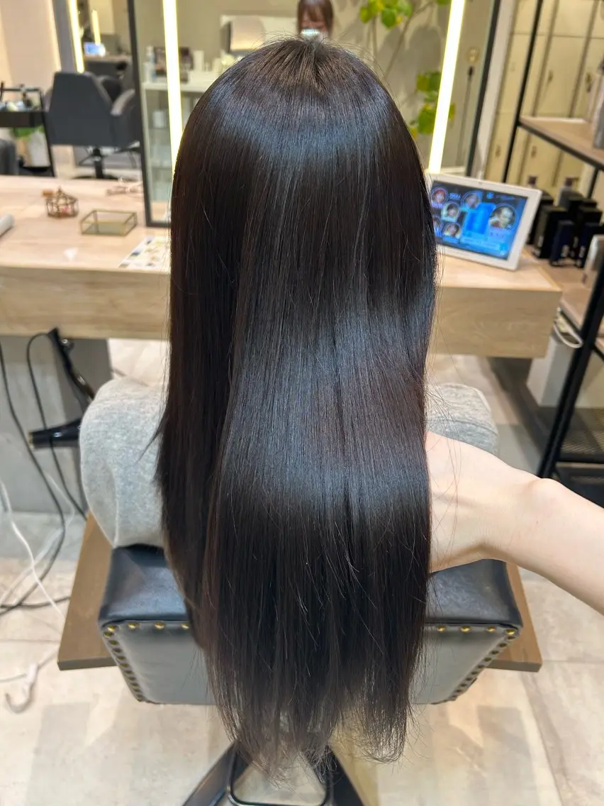 ロング 縮毛矯正 rio￤ブラウン￤暗 髪￤縮毛矯正🌙のヘアスタイル