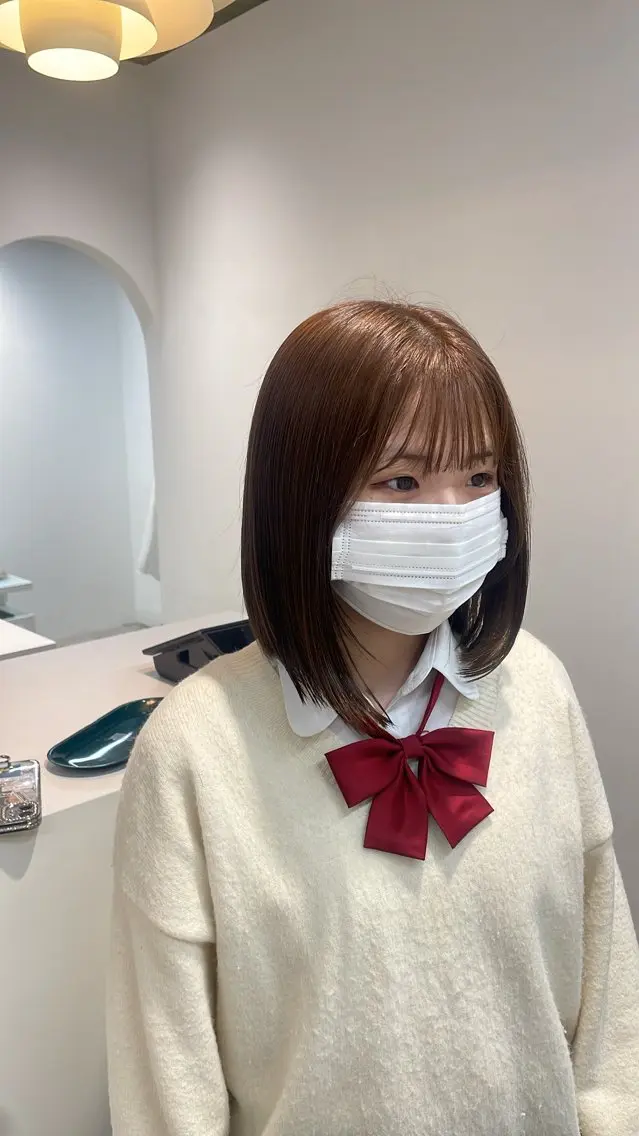ショート カラー ブラウンカラー ミルクティーブラウン 𝘚𝘶𝘻𝘶 𓂃𓈒𓏸のヘアスタイル
