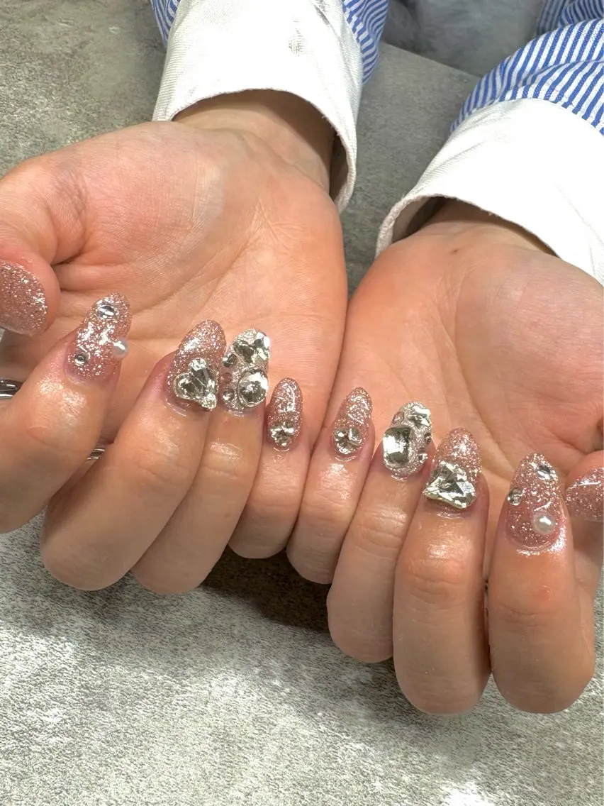 ネイル オーロラネイル ボルドー クリアネイル フラッシュネイル フットネイル ハンドネイル パラジェルフィルイン マグネット/倉持のネイルデザイン