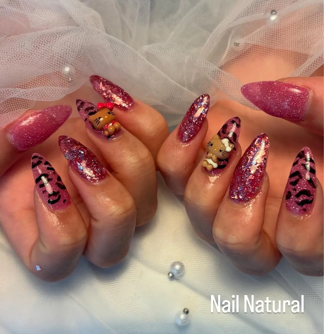ネイル フラッシュネイル フットネイル フレンチネイル ジェルネイル ガラスフレンチ ハンドネイル Nail salon Natulalのネイルデザイン