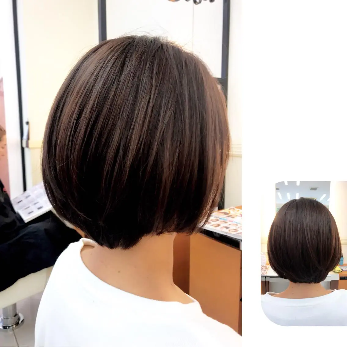 ショート カラー グレージュ ボブ 奈良崎 和弘のヘアスタイル