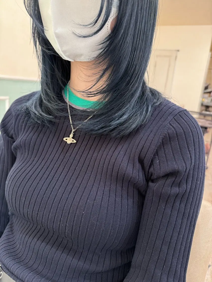 ミディアム 髪質改善 レイヤーカット カット ヘアカラー トリートメント 新越谷noble店長 松本拓也▶◀*.のヘアスタイル