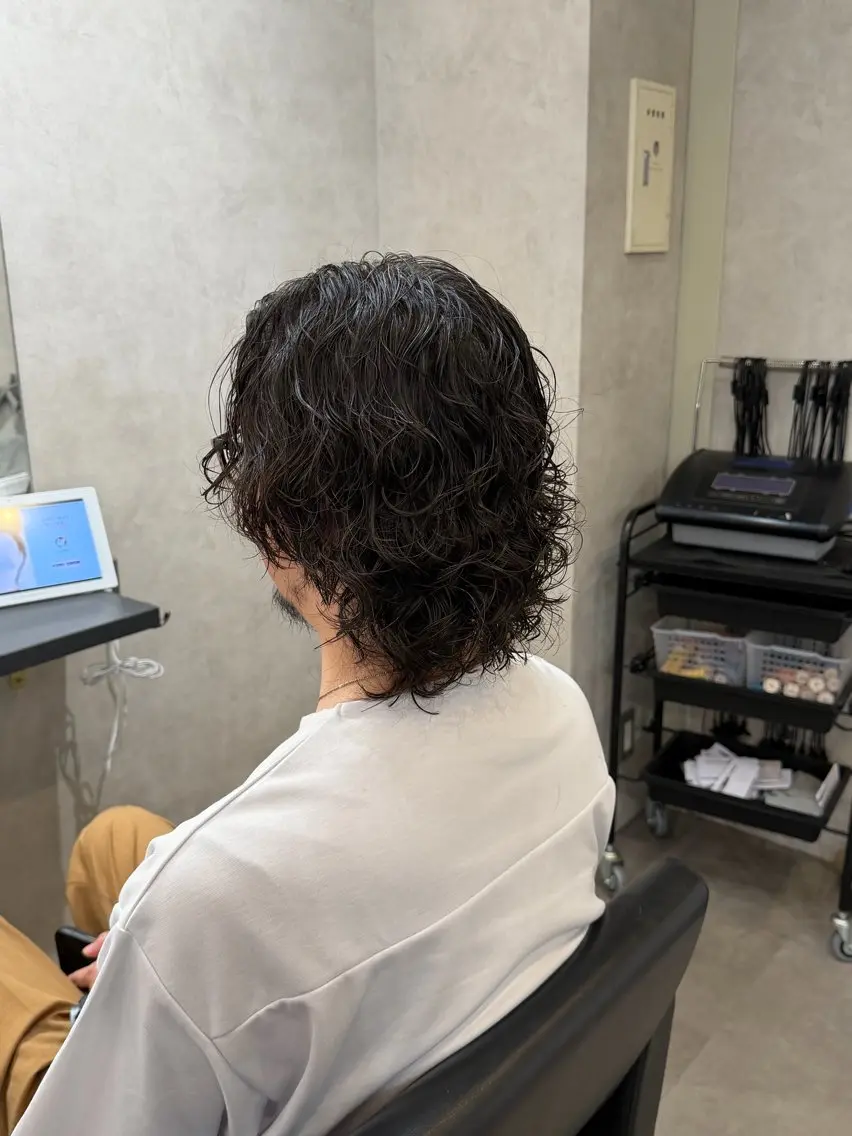 メンズ カット パーマ 上田 愛菜のヘアスタイル