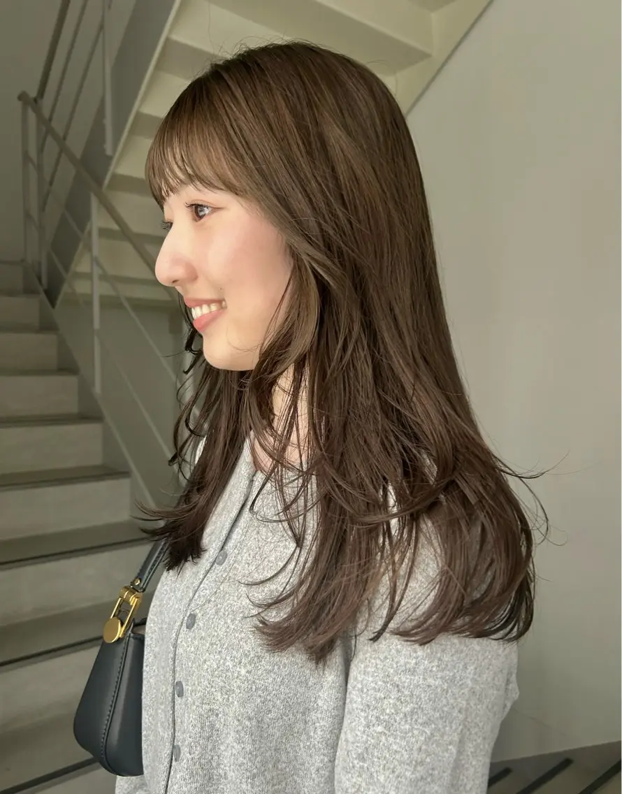 💡カラーを楽しみながらしっかりケアしたい方向け💡低ダメージ透明感ケアカラー🫧➕3STEPトリートメント🌿の写真