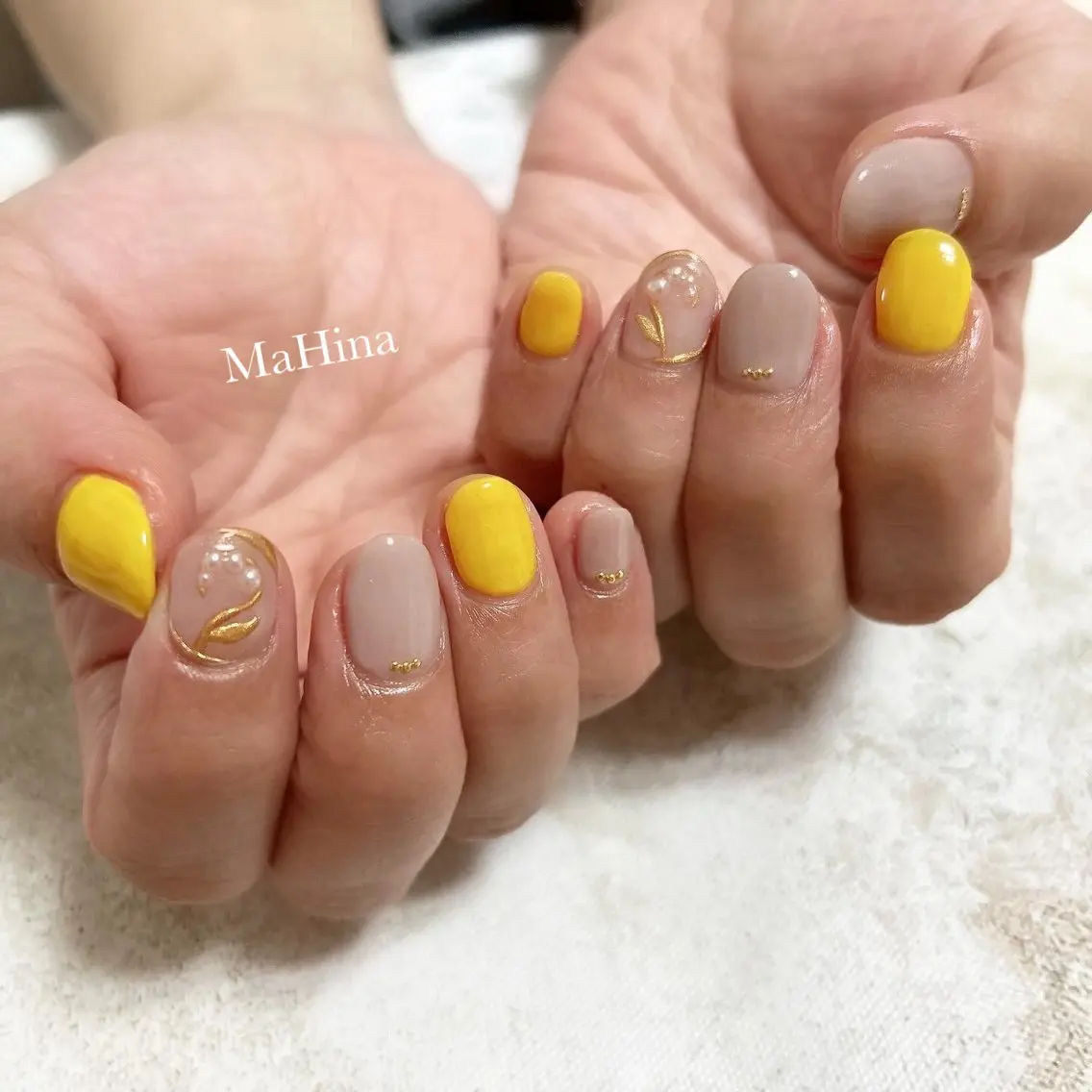 ネイル ジェルネイル ワンカラーネイル 春ネイル 夏ネイル ハンドネイル Le Vernis MaHina・まひなのネイルデザイン