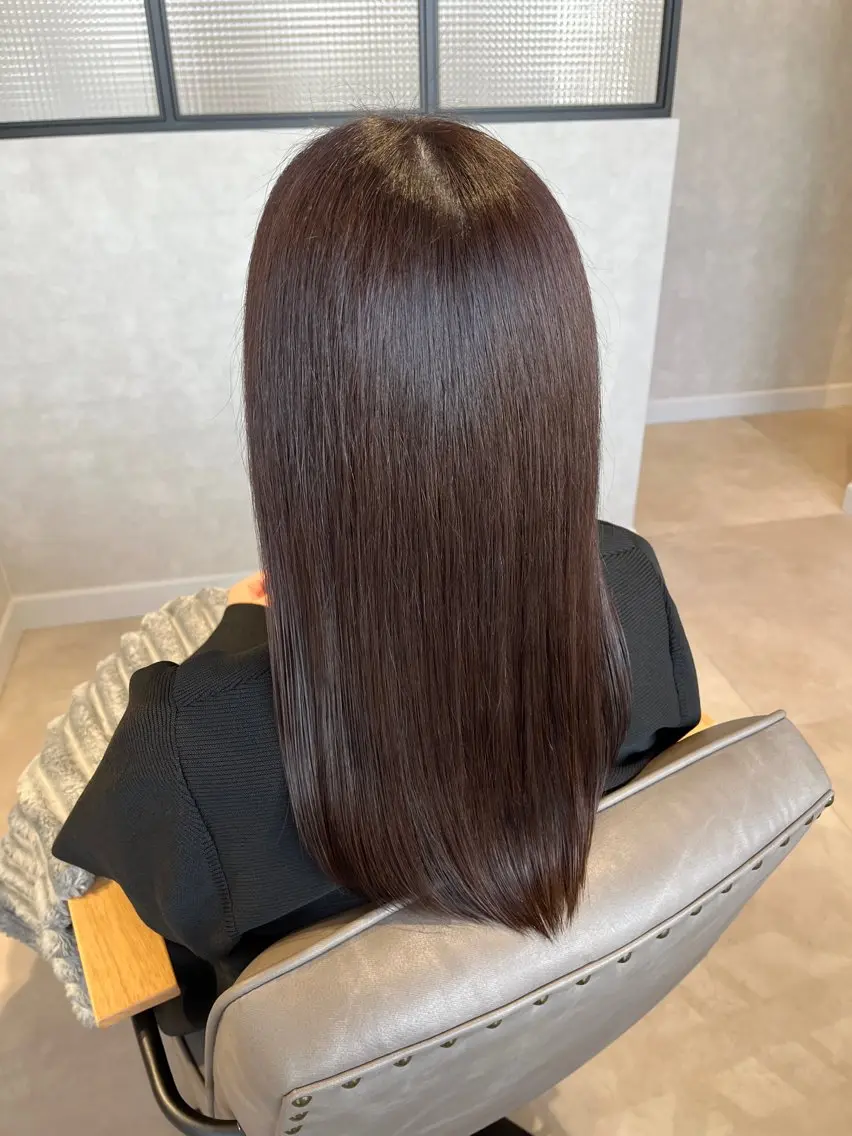 カラー ブラウンカラー 髪質改善 ヘアカラー トリートメント ヘッドスパ ✨NEW OPEN／ 透明感カラー／はるかのヘアスタイル