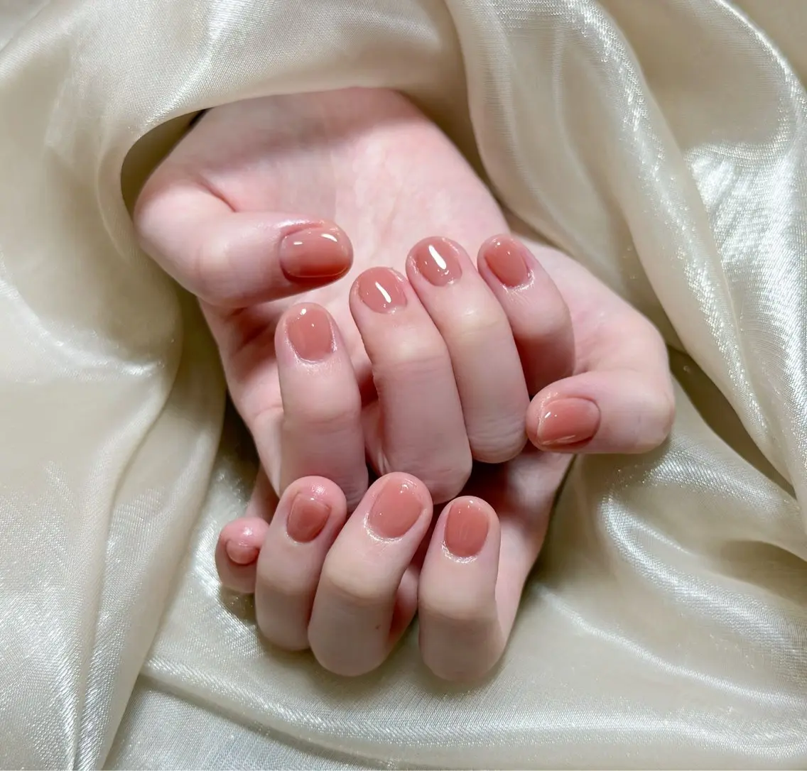 ネイル チークネイル 長さ出し フレンチネイル ジェルネイル 韓国ネイル ハンドネイル Lucky Nail Salon❷のネイルデザイン